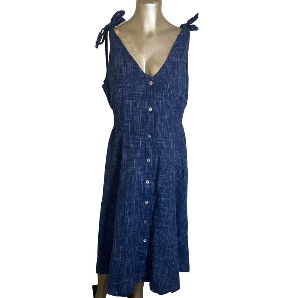 Womens Marled Reunited Clothing Sundress With Smock Inserts -L